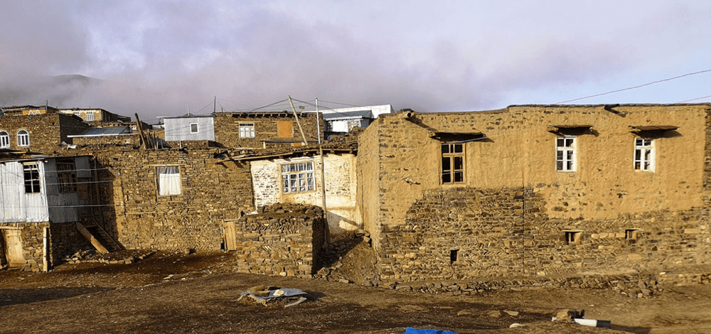 View of Balck House in Khinalug